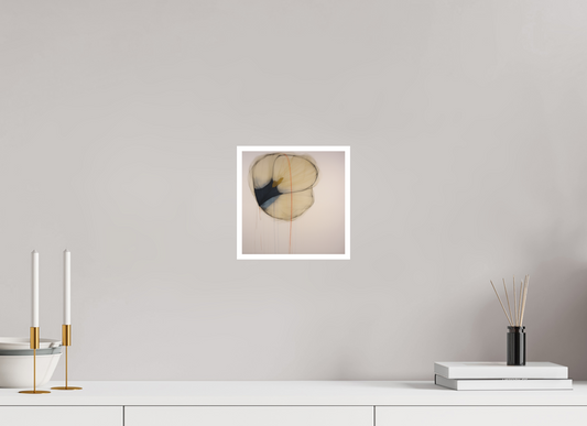 Golden Flower with Red Line Fine Art Print