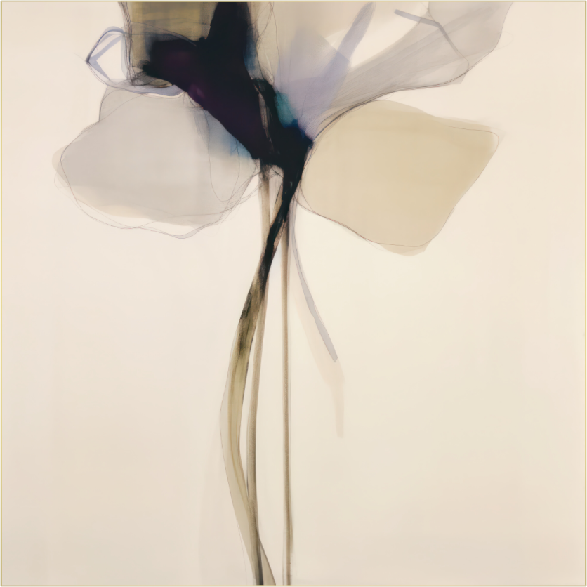 'Petal Elegance' behind Plexiglass