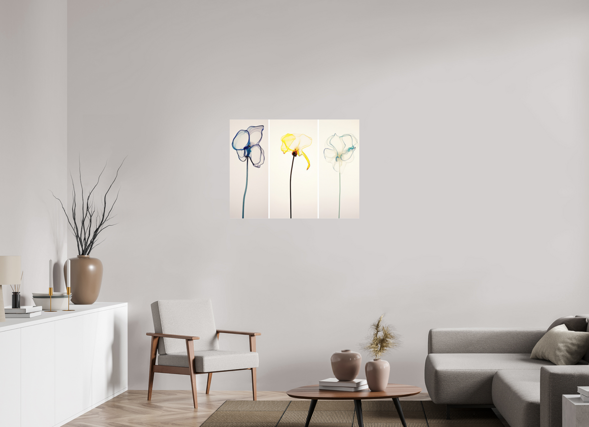 'Subtle Dance of Ethereal Blooms' printed on Aluminium