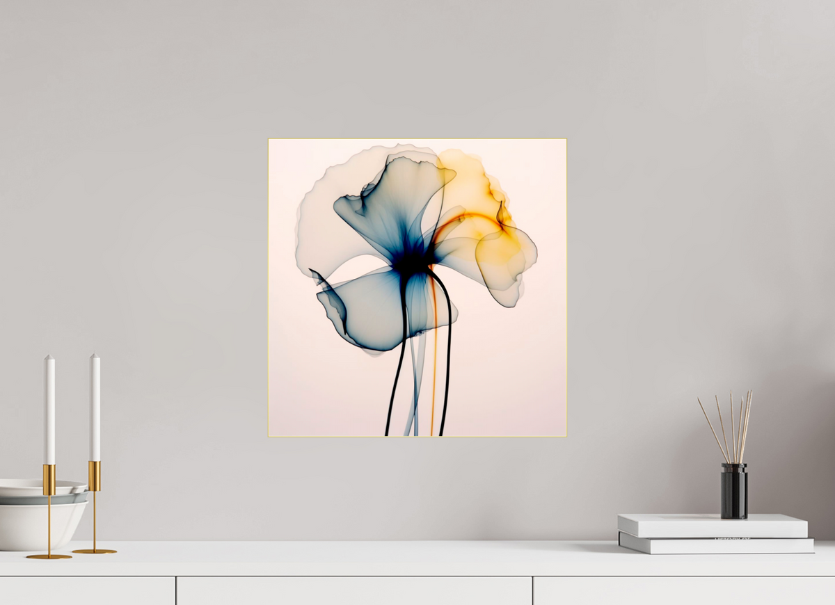 'Dreams of Floral Light' behind Plexiglass