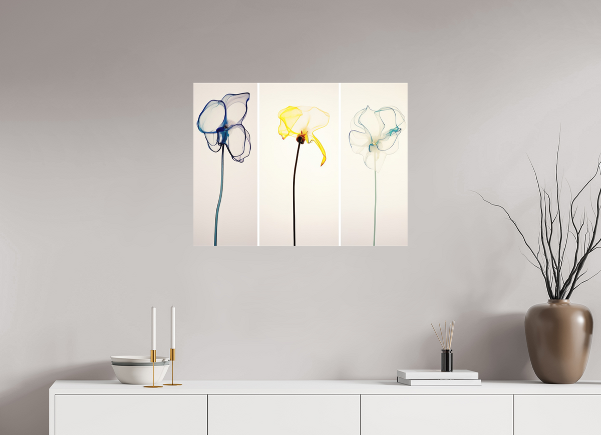 'Subtle Dance of Ethereal Blooms' printed on Aluminium