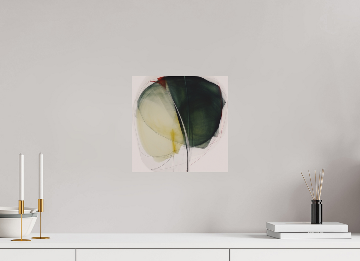 Green and White Lilly with Touch of Red printed on aluminium
