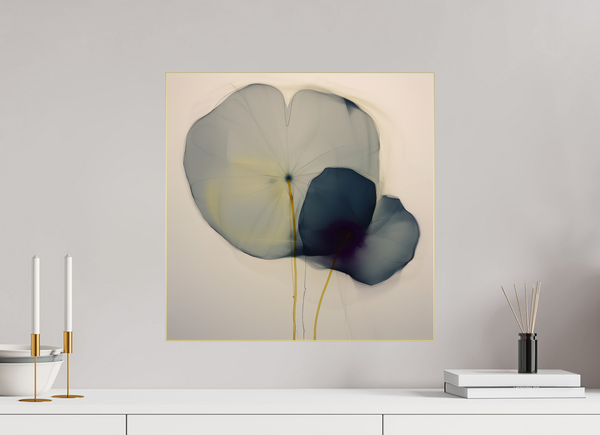 'Choreography of Silent Petals' behind Plexiglass