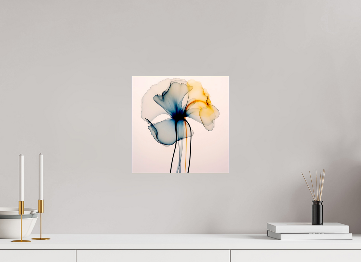 'Dreams of Floral Light' behind Plexiglass