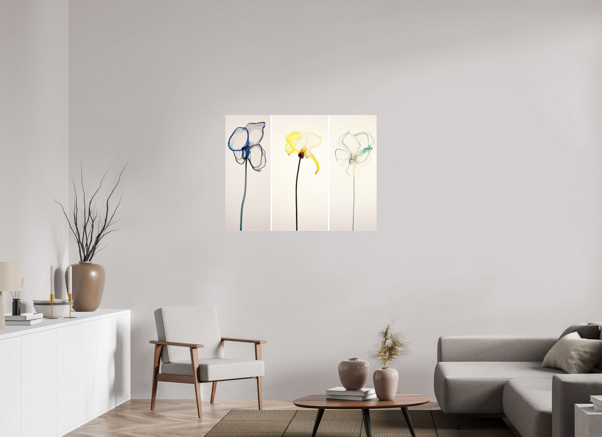 'Subtle Dance of Ethereal Blooms' printed on Aluminium