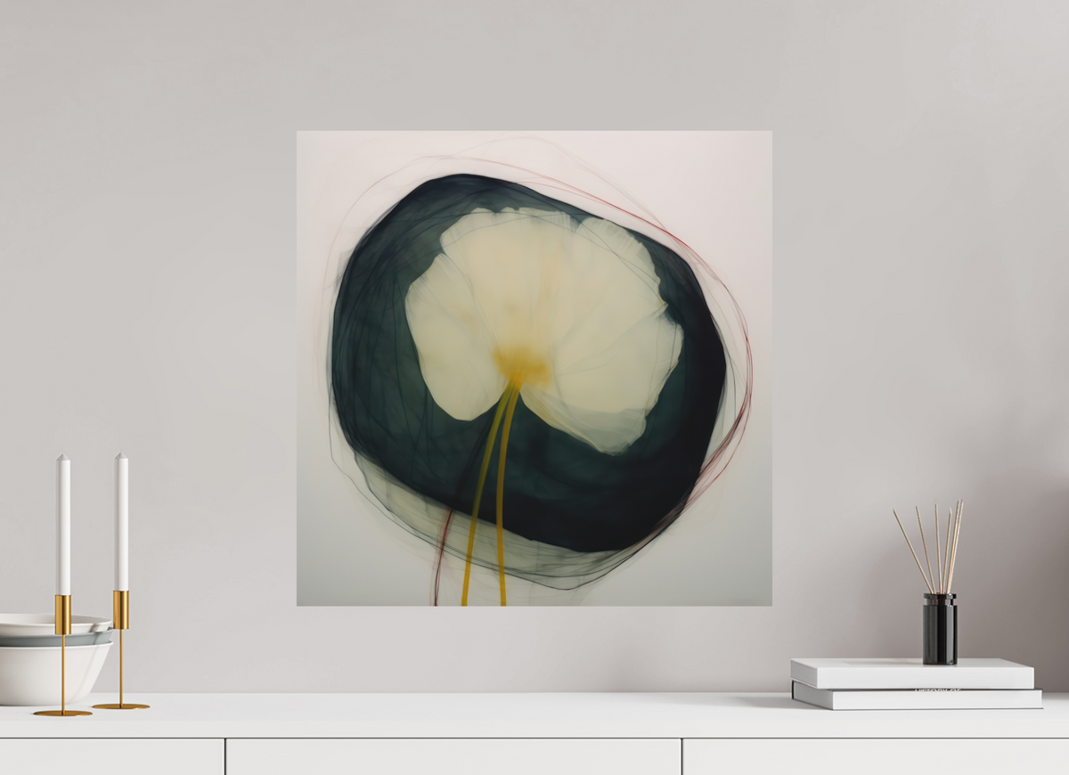 Lily with Yellow Center printed directly on aluminium