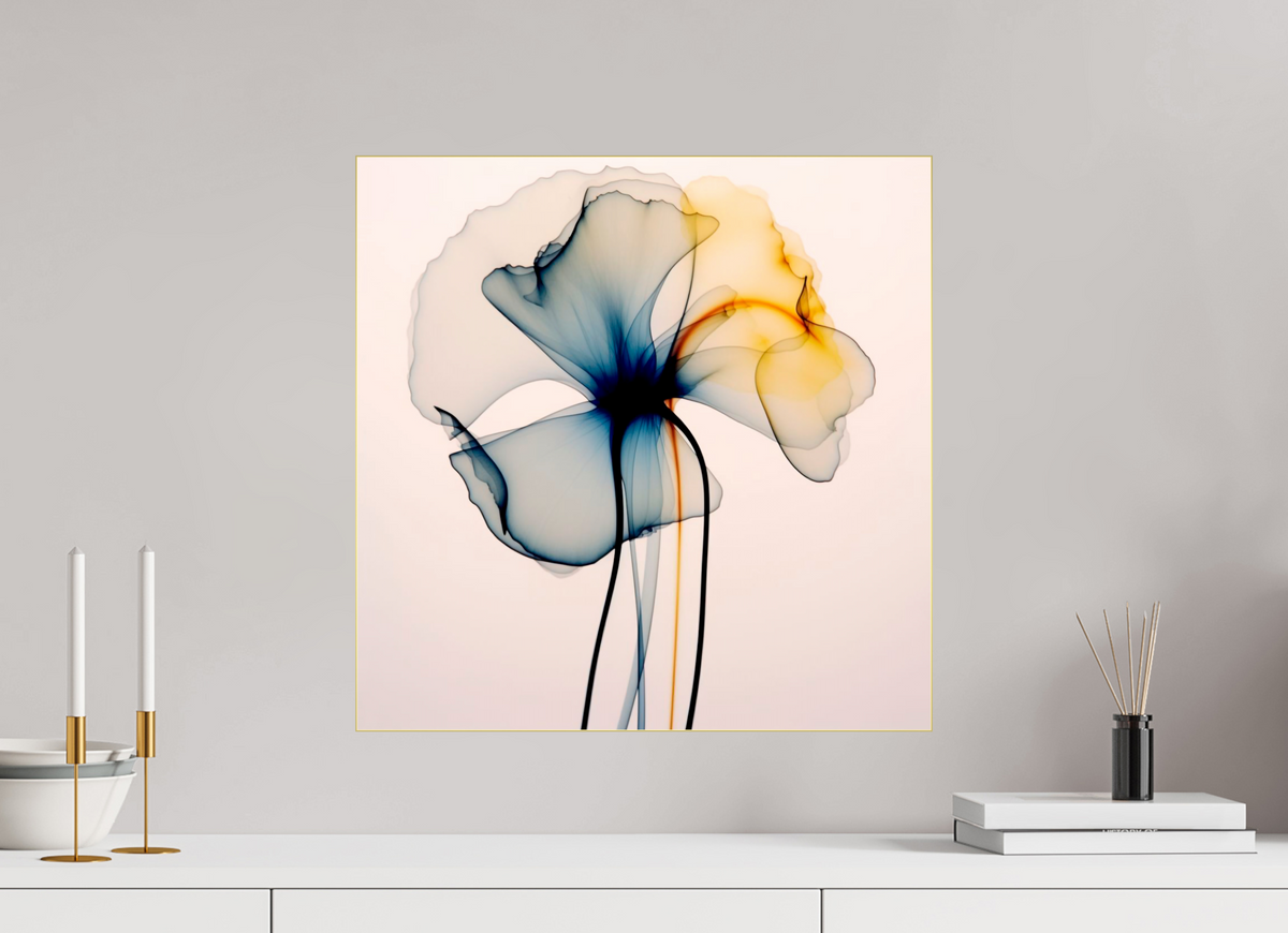 'Dreams of Floral Light' behind Plexiglass