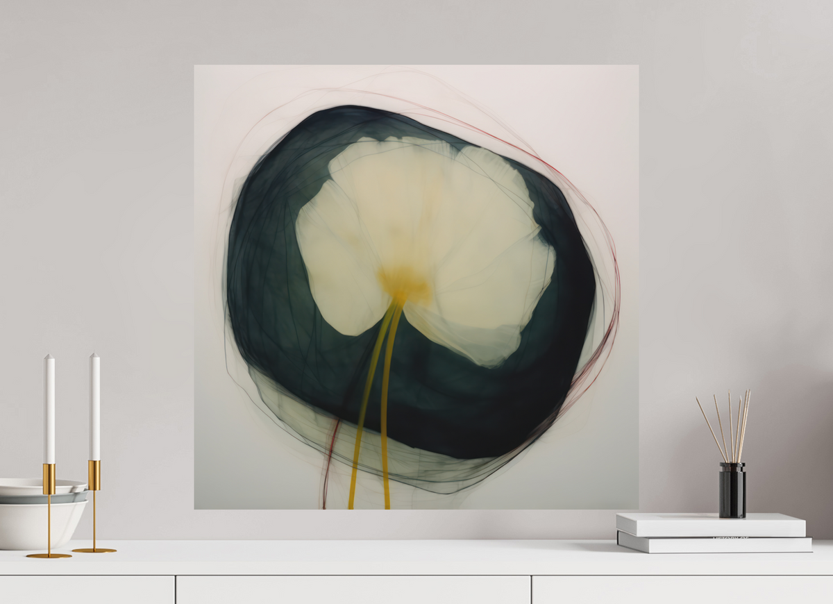 Lily with Yellow Center printed directly on aluminium