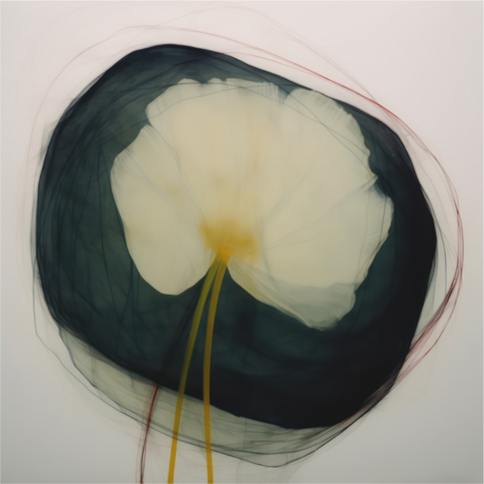 Lily with Yellow Center printed directly on aluminium