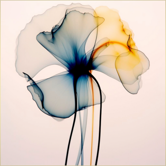 'Dreams of Floral Light' behind Plexiglass