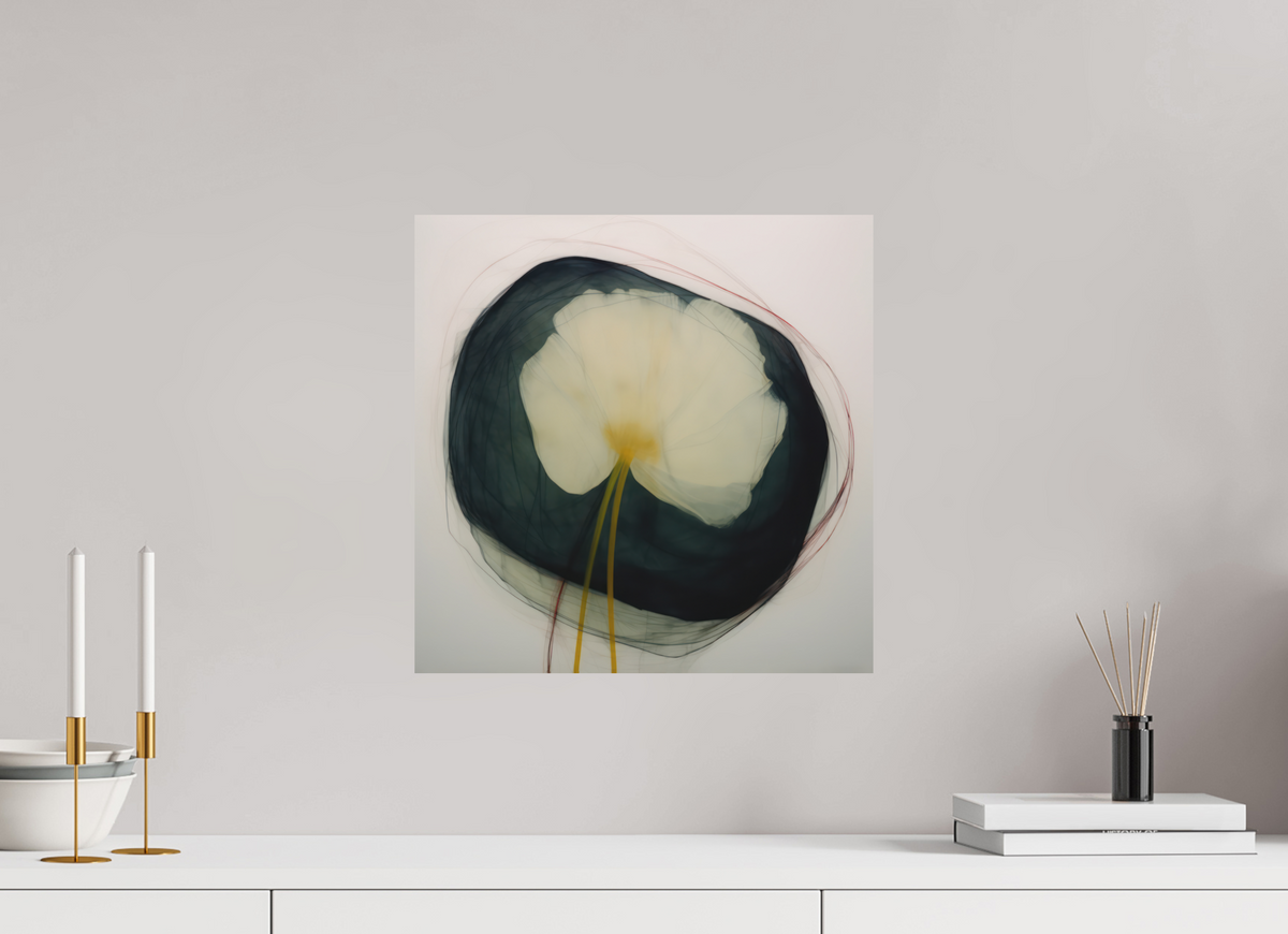 Lily with Yellow Center printed directly on aluminium