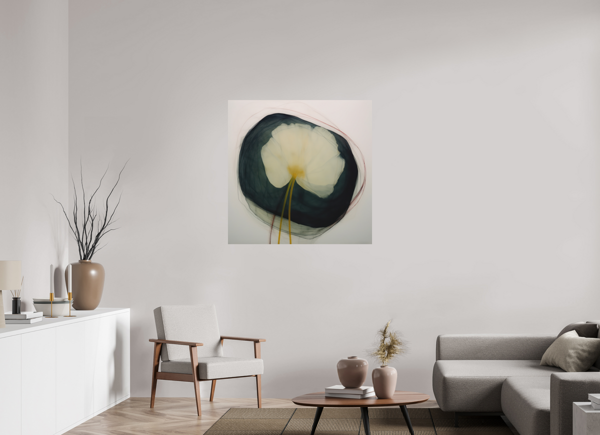 Lily with Yellow Center printed directly on aluminium
