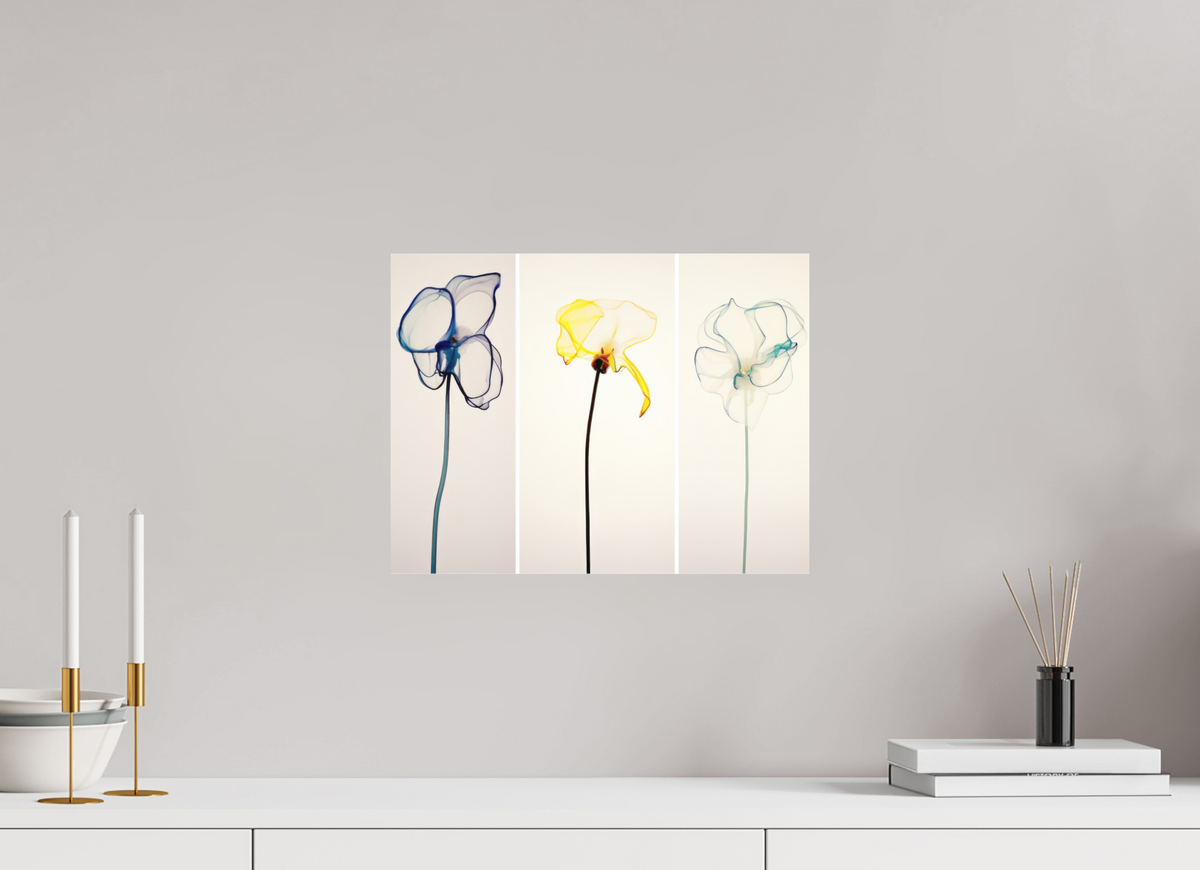 'Subtle Dance of Ethereal Blooms' printed on Aluminium