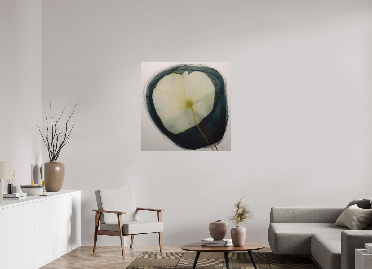 Lilly with Yellow and Red Stem printed directly on aluminium