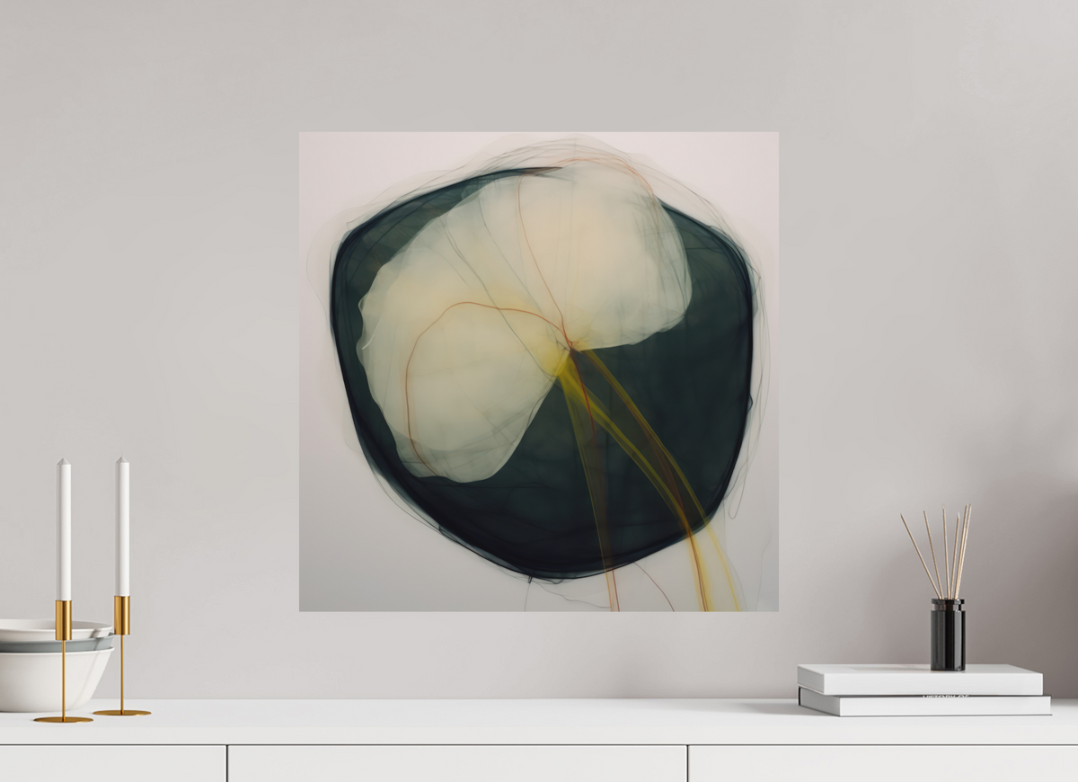 Lily with Yellow Stem printed on Aluminium