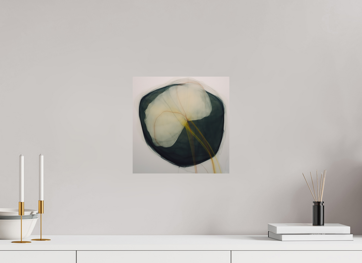 Lily with Yellow Stem printed on Aluminium
