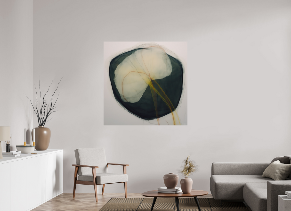 Lily with Yellow Stem printed on Aluminium