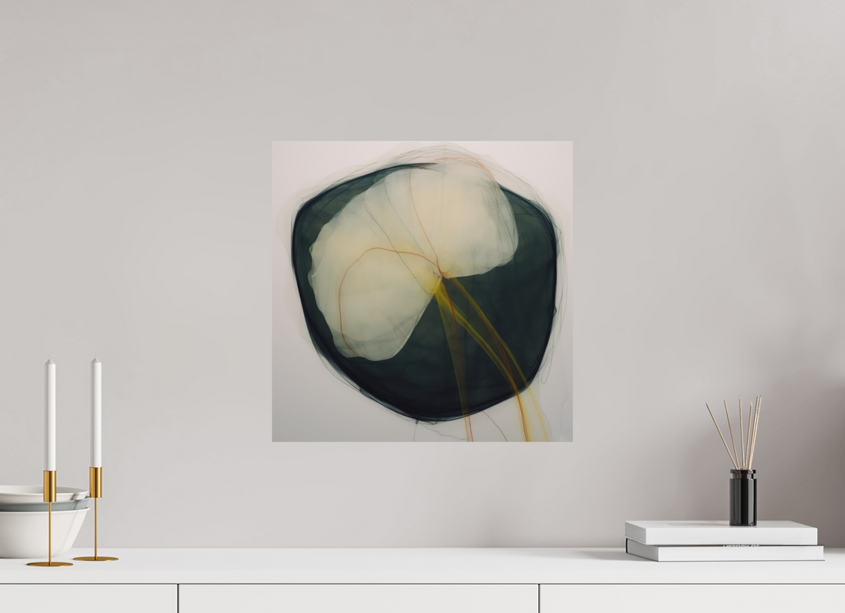 Lily with Yellow Stem printed on Aluminium
