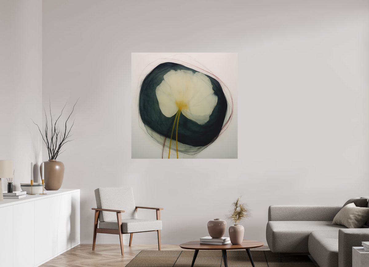 Lily with Yellow Center printed directly on aluminium