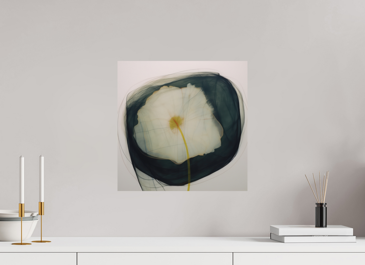 Lilly with Yellow and Red Center printed on aluminium