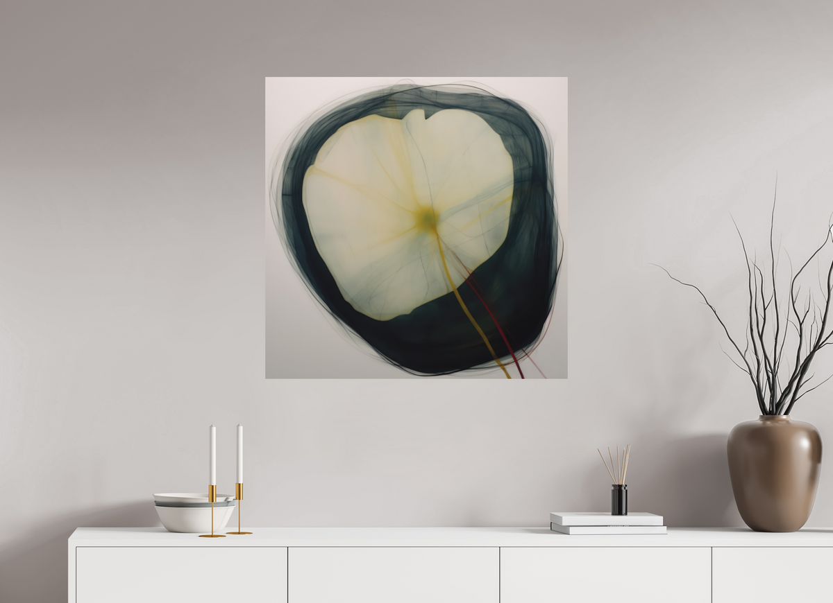 Lilly with Yellow and Red Stem printed directly on aluminium