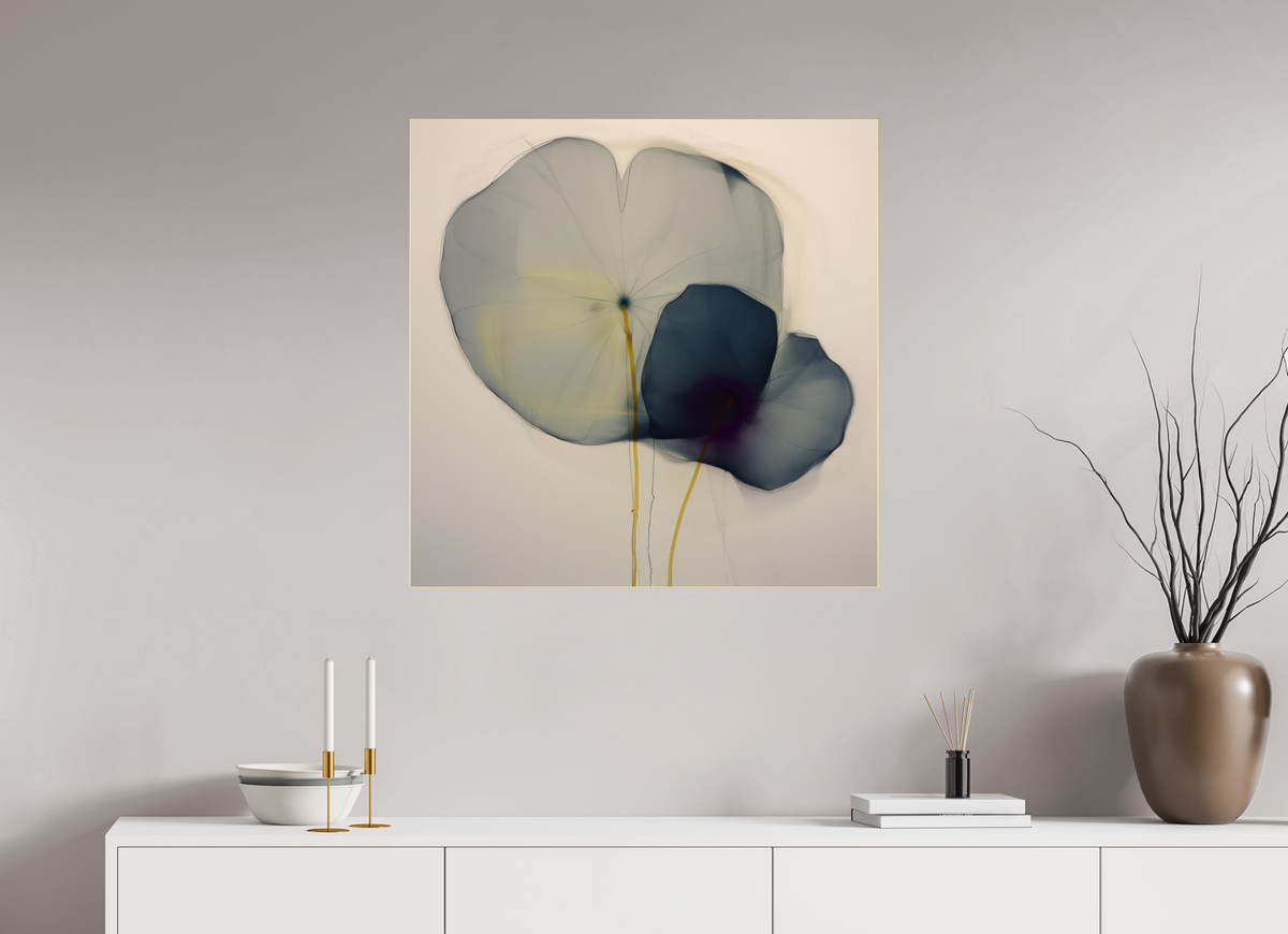 'Choreography of Silent Petals' behind Plexiglass